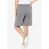 Woman Within Plus Size Sport Knit Short(Medium Heather Grey)