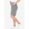 Woman Within Plus Size Sport Knit Short(Medium Heather Grey)