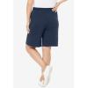 Woman Within Plus Size Sport Knit Short(Navy)