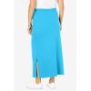 Woman Within Plus Size Sport Knit Side-Slit Skirt(Paradise Blue)