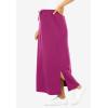 Woman Within Plus Size Sport Knit Side-Slit Skirt(Raspberry)