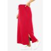 Woman Within Plus Size Sport Knit Side-Slit Skirt(Vivid Red)
