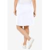 Woman Within Plus Size Sport Knit Skort(White)
