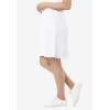 Woman Within Plus Size Sport Knit Skort(White)