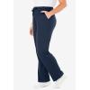 Woman Within Plus Size Sport Knit Straight-Leg Pull-On Pants(Navy)