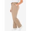 Woman Within Plus Size Sport Knit Straight-Leg Pull-On Pants(New Khaki)