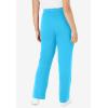 Woman Within Plus Size Sport Knit Straight-Leg Pull-On Pants(Paradise Blue)