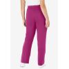 Woman Within Plus Size Sport Knit Straight-Leg Pull-On Pants(Raspberry)