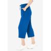 Woman Within Plus Size Sport-Knit Pull-On Capri Pants(Bright Cobalt)