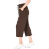 Woman Within Plus Size Sport-Knit Pull-On Capri Pants(Chocolate)