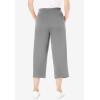 Woman Within Plus Size Sport-Knit Pull-On Capri Pants(Medium Heather Grey)