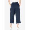 Woman Within Plus Size Sport-Knit Pull-On Capri Pants(Navy)