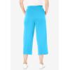 Woman Within Plus Size Sport-Knit Pull-On Capri Pants(Paradise Blue)
