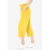 Woman Within Plus Size Sport-Knit Pull-On Capri Pants(Primrose Yellow)