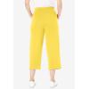 Woman Within Plus Size Sport-Knit Pull-On Capri Pants(Primrose Yellow)