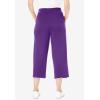 Woman Within Plus Size Sport-Knit Pull-On Capri Pants(Purple Orchid)