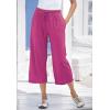 Woman Within Plus Size Sport-Knit Pull-On Capri Pants(Sweet Coral)
