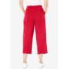 Woman Within Plus Size Sport-Knit Pull-On Capri Pants(Vivid Red)