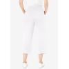 Woman Within Plus Size Sport-Knit Pull-On Capri Pants(White)