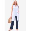 Woman Within Plus Size Straight Leg Linen Pant(French Blue)
