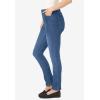 Woman Within Plus Size Straight-Leg Stretch Comfort Denim Five-Pocket Jeans(Dark Sanded Wash)