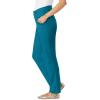 Woman Within Plus Size Straight-Leg Stretch Denim Five-Pocket Jeans(Deep Teal)