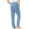 Woman Within Plus Size Straight-Leg Stretch Knit Denim Five-Pocket Jeans(Light Wash)