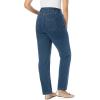 Woman Within Plus Size Straight-Leg Stretch Knit Denim Five-Pocket Jeans(Medium Stonewash)