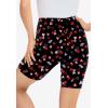 Woman Within Plus Size Stretch Cotton Bike Short(Black Tossed Hearts)