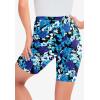 Woman Within Plus Size Stretch Cotton Bike Short(Black Watercolor Flowers)