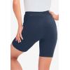 Woman Within Plus Size Stretch Cotton Bike Short(Navy)