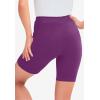 Woman Within Plus Size Stretch Cotton Bike Short(Plum Purple)