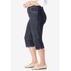 Woman Within Plus Size Stretch Denim Five-Pocket Capri Jeans(Indigo)