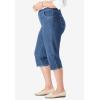 Woman Within Plus Size Stretch Denim Five-Pocket Capri Jeans(Medium Stonewash)
