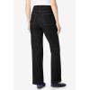 Woman Within Plus Size Stretch Denim Wide-Leg Five-Pocket Jeans(Black Denim)