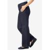 Woman Within Plus Size Stretch Denim Wide-Leg Five-Pocket Jeans(Indigo)