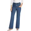 Woman Within Plus Size Stretch Denim Wide-Leg Five-Pocket Jeans(Midnight Sanded)
