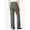 Woman Within Plus Size Stretch Denim Wide-Leg Five-Pocket Jeans(Olive Green)