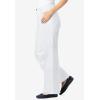 Woman Within Plus Size Stretch Denim Wide-Leg Five-Pocket Jeans(White)