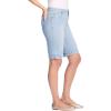 Woman Within Plus Size Stretch-Denim Five-Pocket Bermuda Jeans Shorts(Indigo)