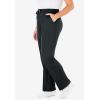 Woman Within Plus Size Tall Sport Knit Straight-Leg Pull-On Pants – 5X, Heather Charcoal
