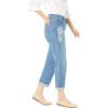 Woman Within Plus Size Tall Stretch Denim Five-Pocket Girlfriend Jeans(Light Wash Sanded)