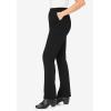 Woman Within Plus Size Tall Stretch Ponte Knit Pull-On Bootcut Pants(Pocket Black)