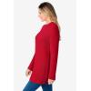 Woman Within Plus Size Ultra Soft Waffle Thermal Sweatshirt(Classic Red)