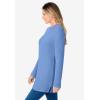 Woman Within Plus Size Ultra Soft Waffle Thermal Sweatshirt(French Blue)