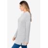 Woman Within Plus Size Ultra Soft Waffle Thermal Sweatshirt(Heather Grey)