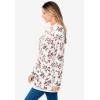Woman Within Plus Size Ultra Soft Waffle Thermal Sweatshirt(Ivory Multi Delicate Floral)