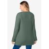 Woman Within Plus Size Ultra Soft Waffle Thermal Sweatshirt(Pine)