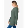 Woman Within Plus Size Ultra Soft Waffle Thermal Sweatshirt(Pine)