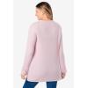 Woman Within Plus Size Ultra Soft Waffle Thermal Sweatshirt(Pink)